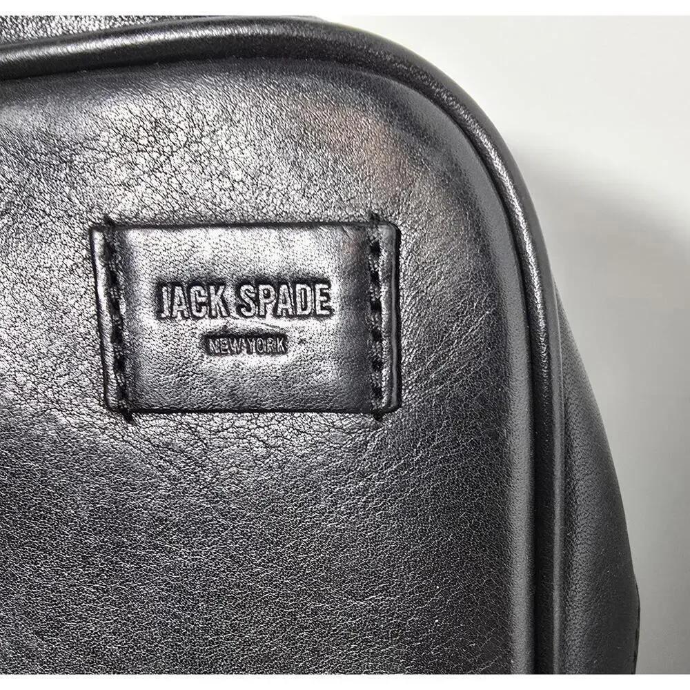JACK SPADE FILE Laptop Bag Black Fulton Leather Briefcase MSRP $468 - Picture 3 of 16